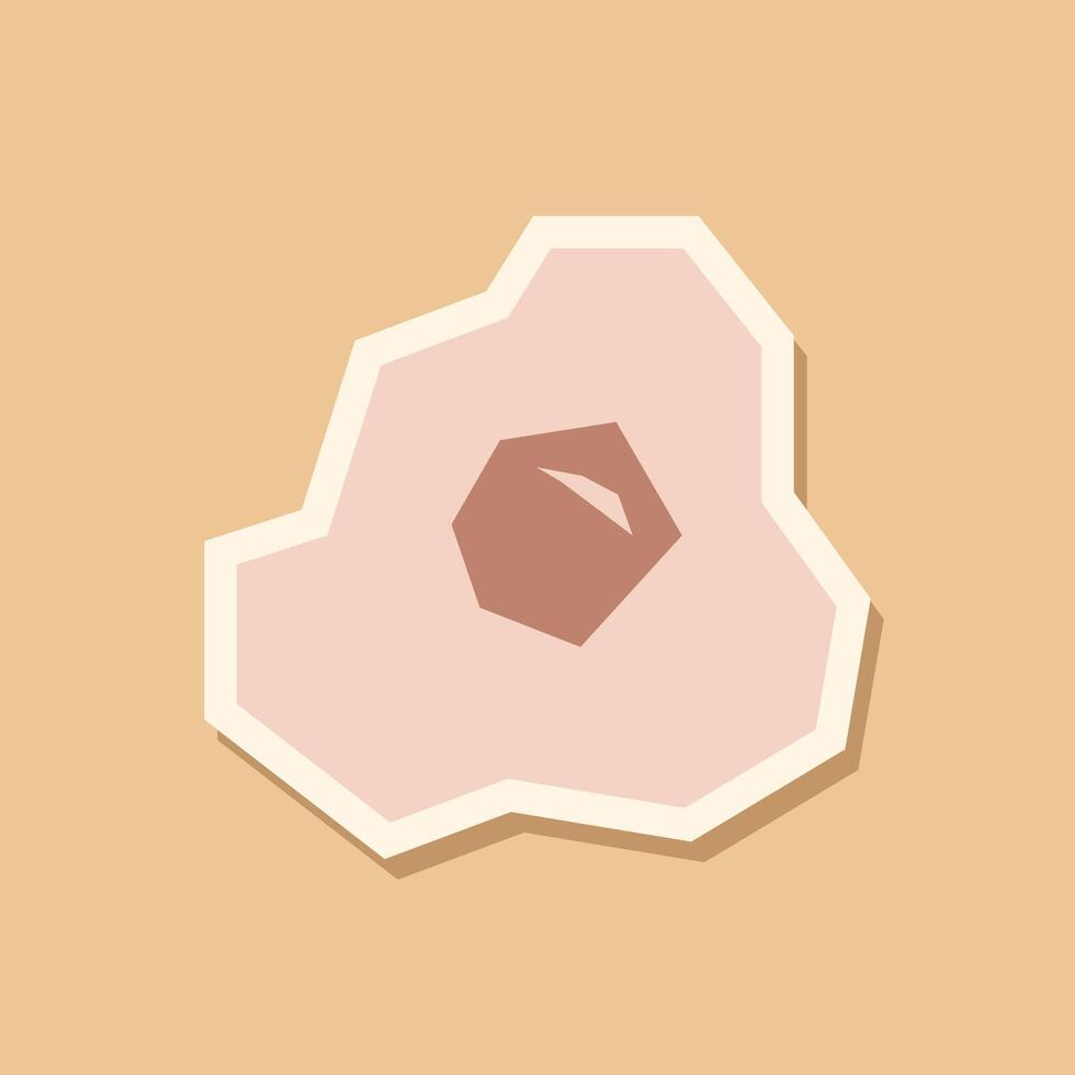 Minimalist cell structure illustration vector