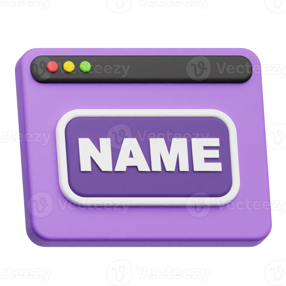 name website 3d icon png