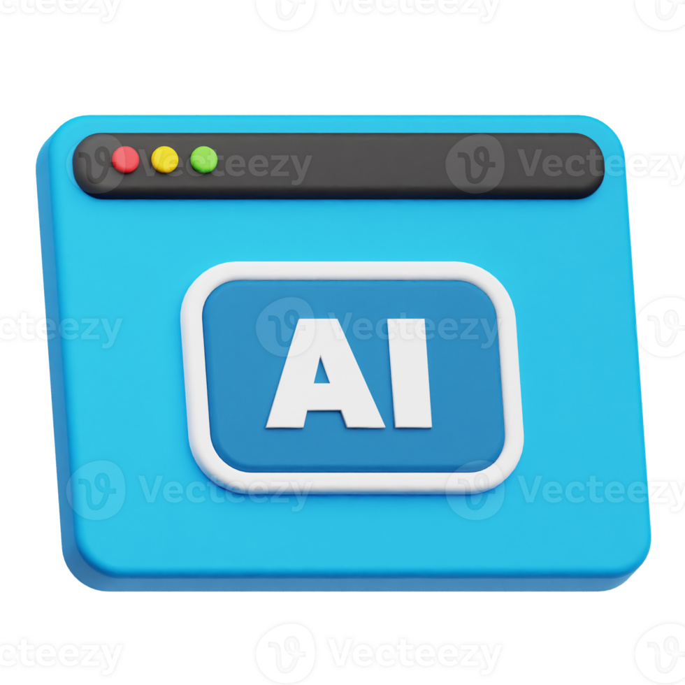 ai website 3d icon png