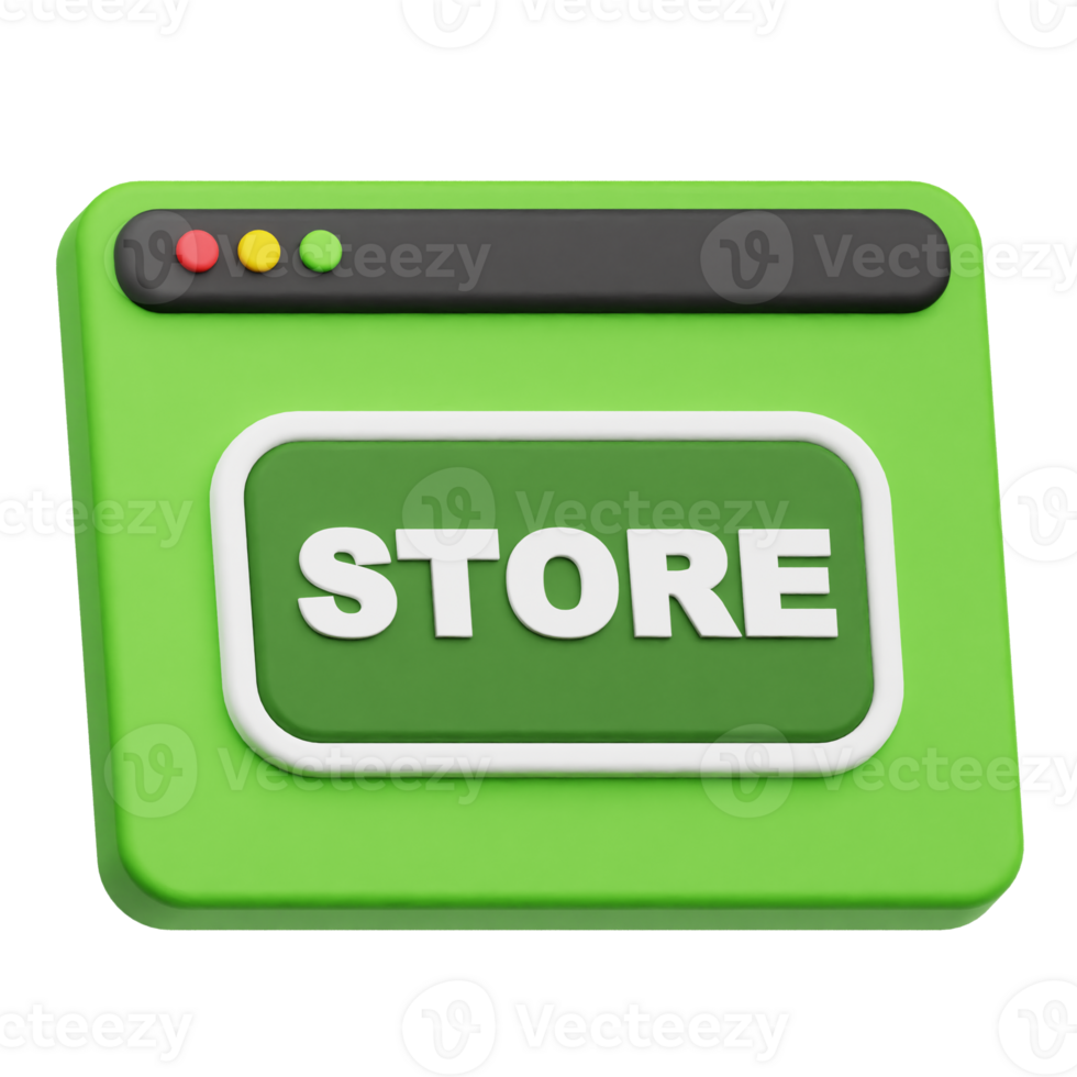 store website 3d icon png