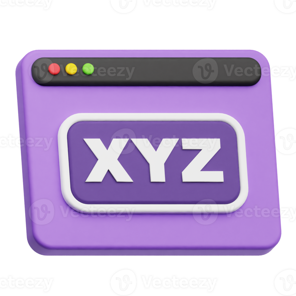 xyz website 3d icon png