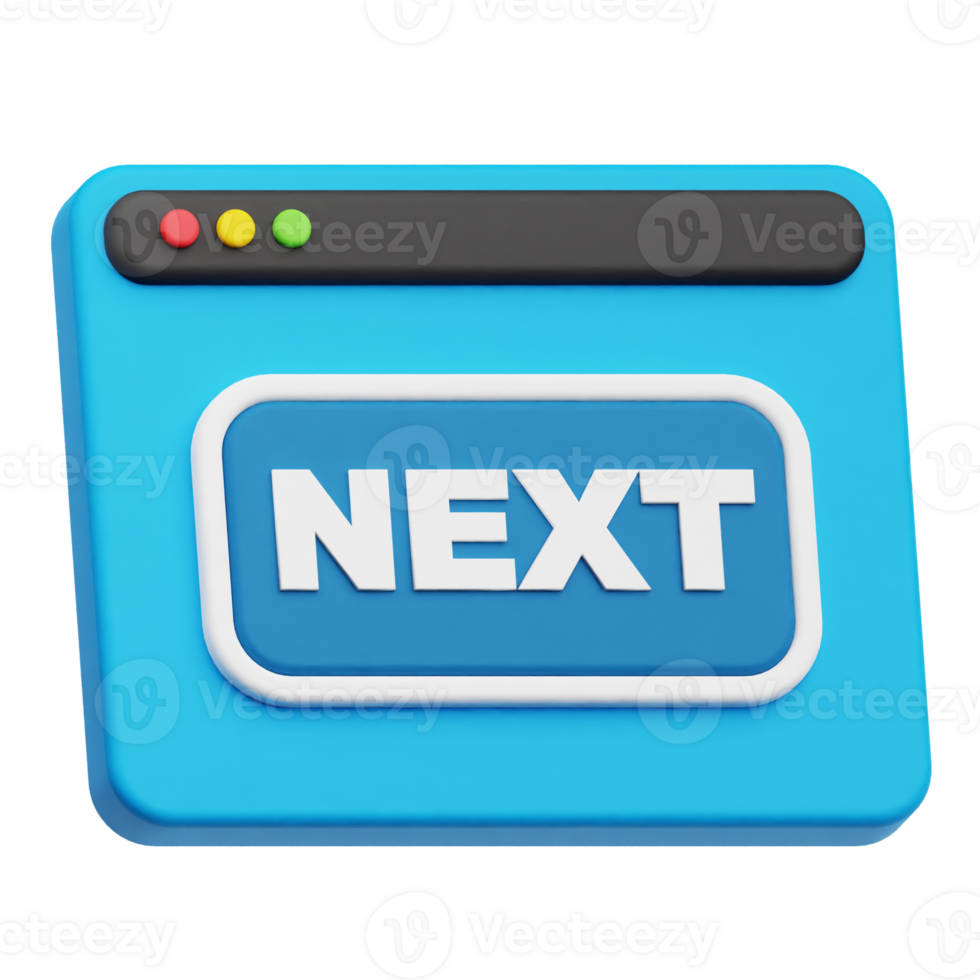 next website 3d icon png