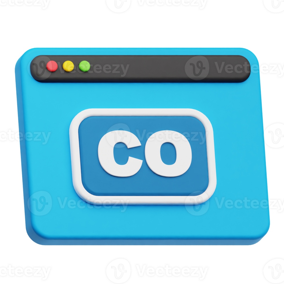 co website 3d icon png