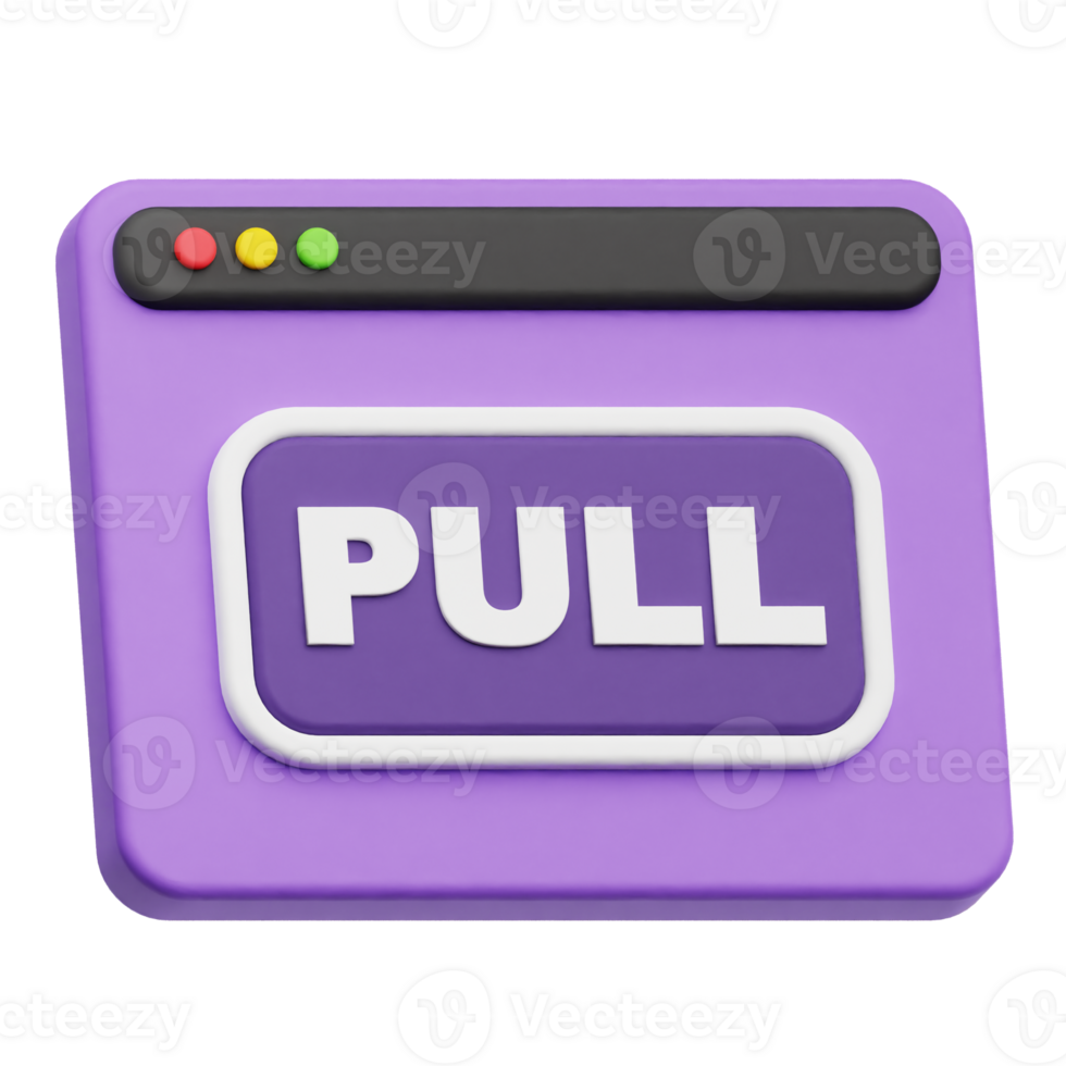 pull website 3d icon png
