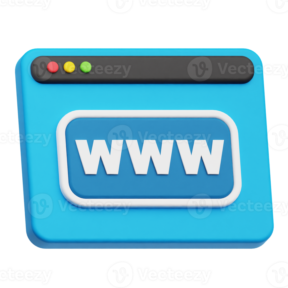 www website 3d icon png