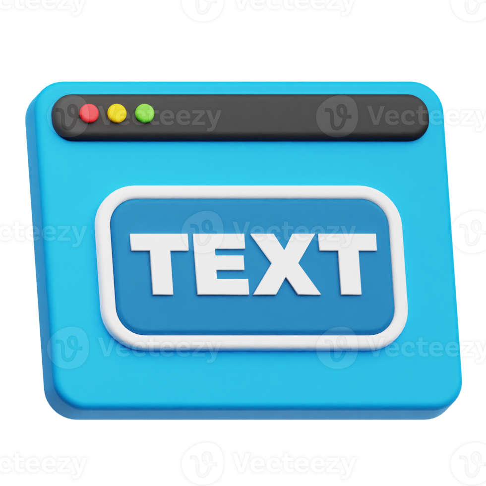 text website 3d icon png