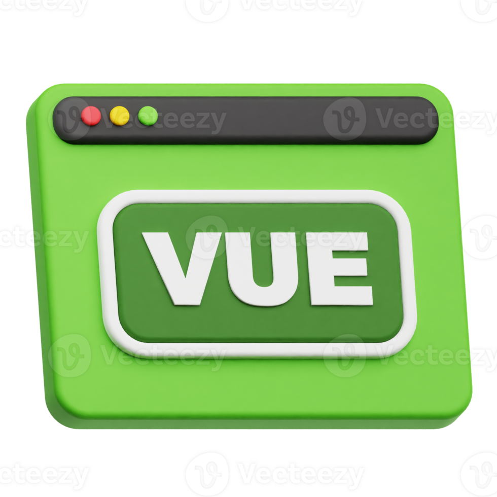 vue website 3d icon png