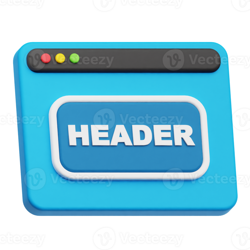 header website 3d icon png