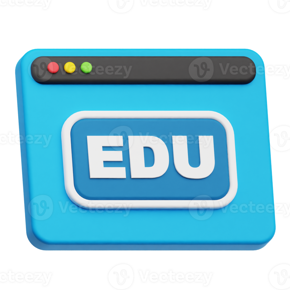 edu website 3d icon png
