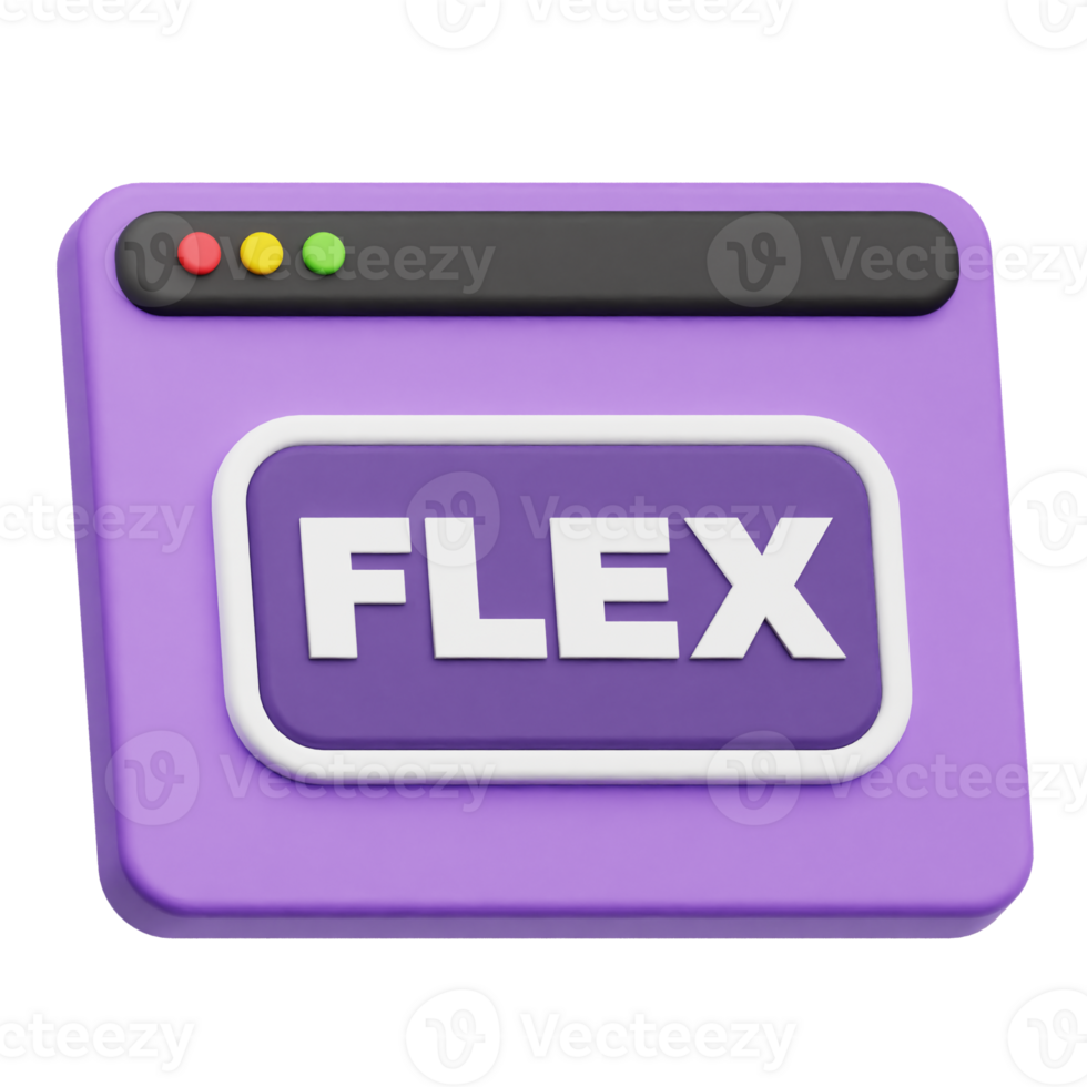 flex website 3d icon png