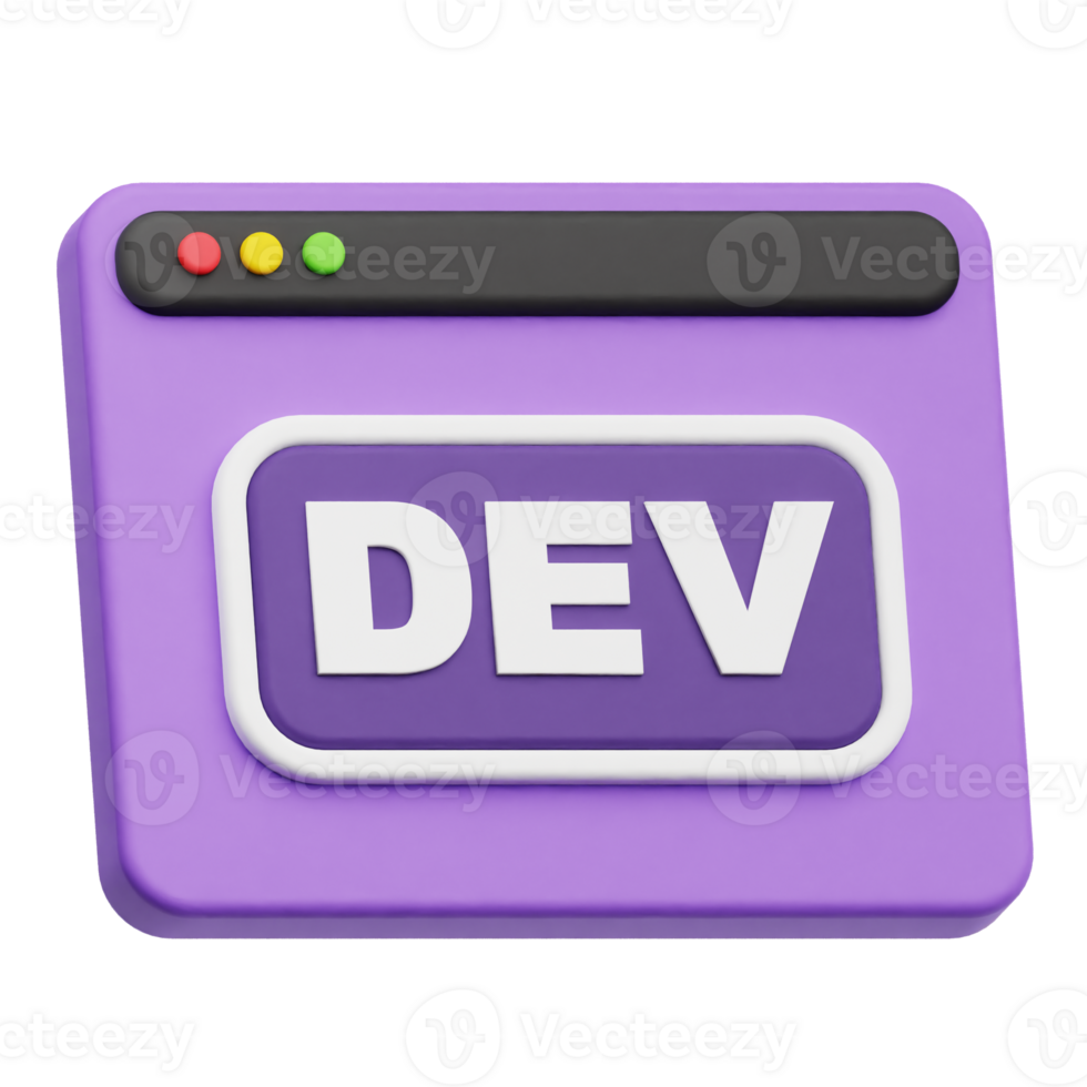 dev website 3d icon png