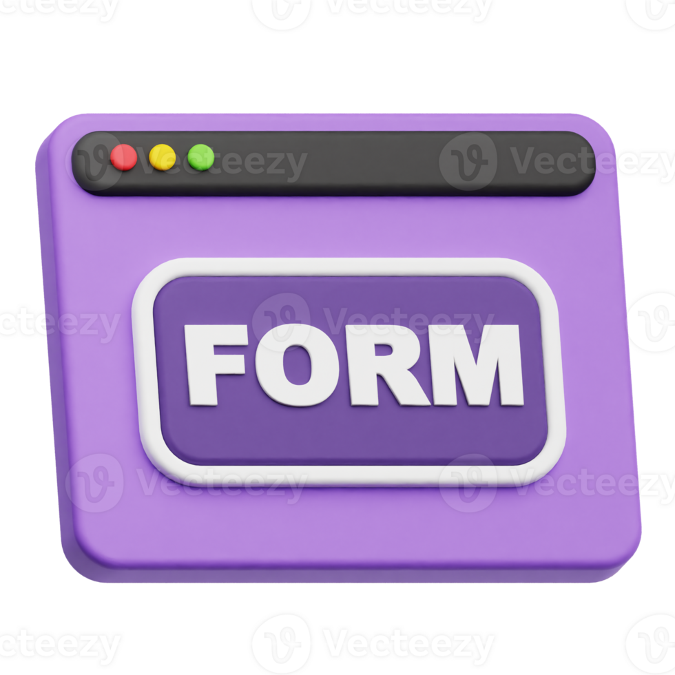 form website 3d icon png