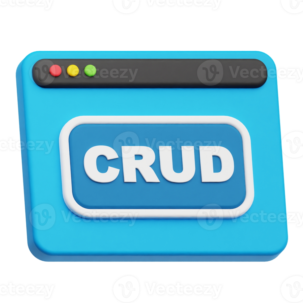 crud website 3d icon png