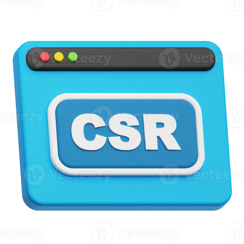 csr website 3d icon png