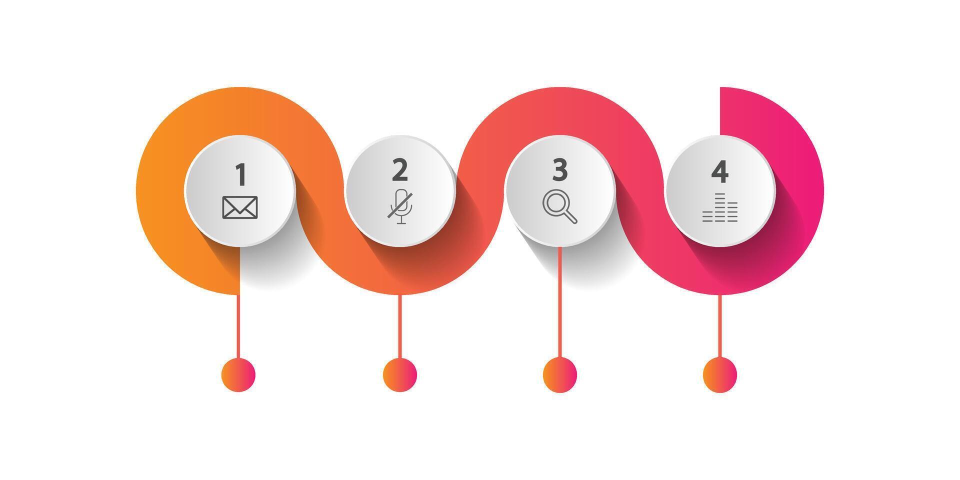 Infographic workflow stepbystep process diagram vector