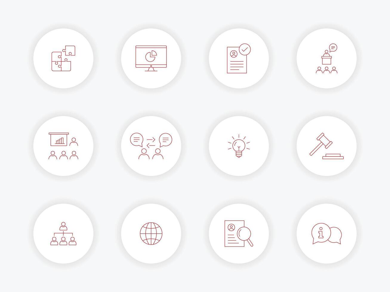 Business and management icons set vector