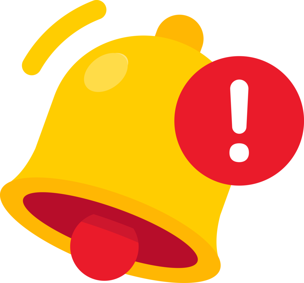 Notification Alert bell icon illustration clipart png