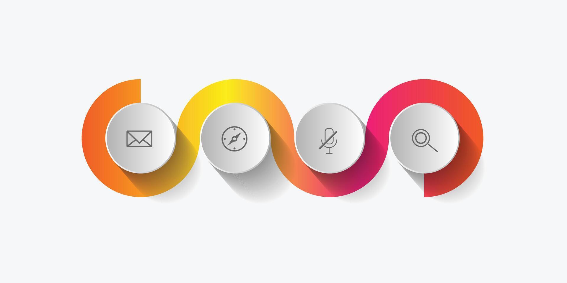 Circular infographic with icons vector