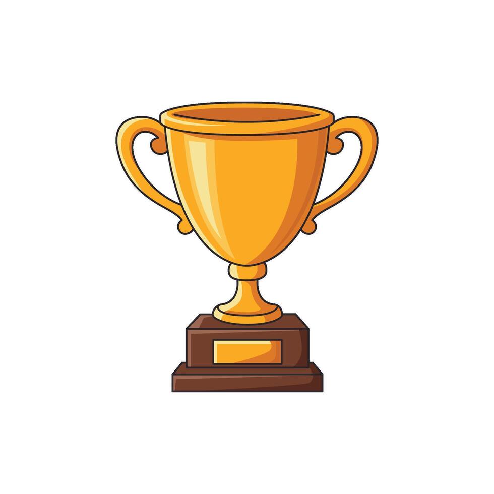 gold trophy illustration vector