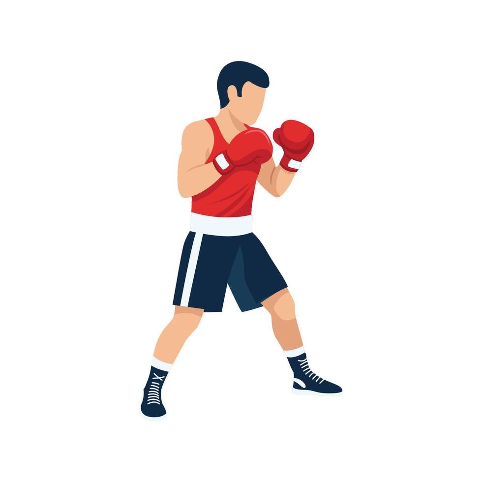Boxer ready for a fight vector