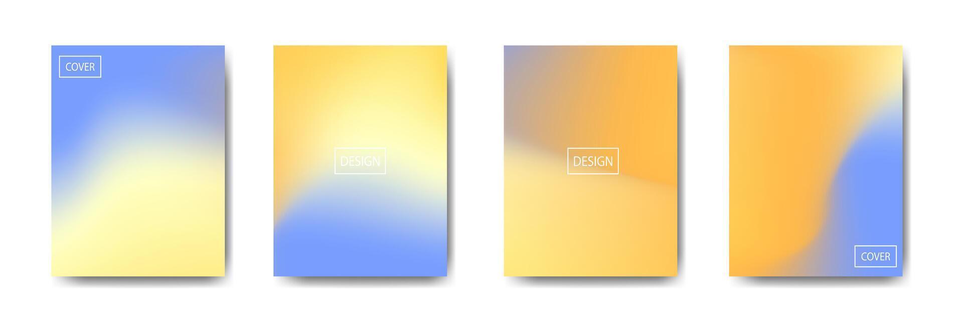Colorful gradient cover designs vector