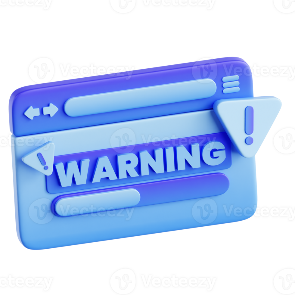 Website Alert 3D Illustration png
