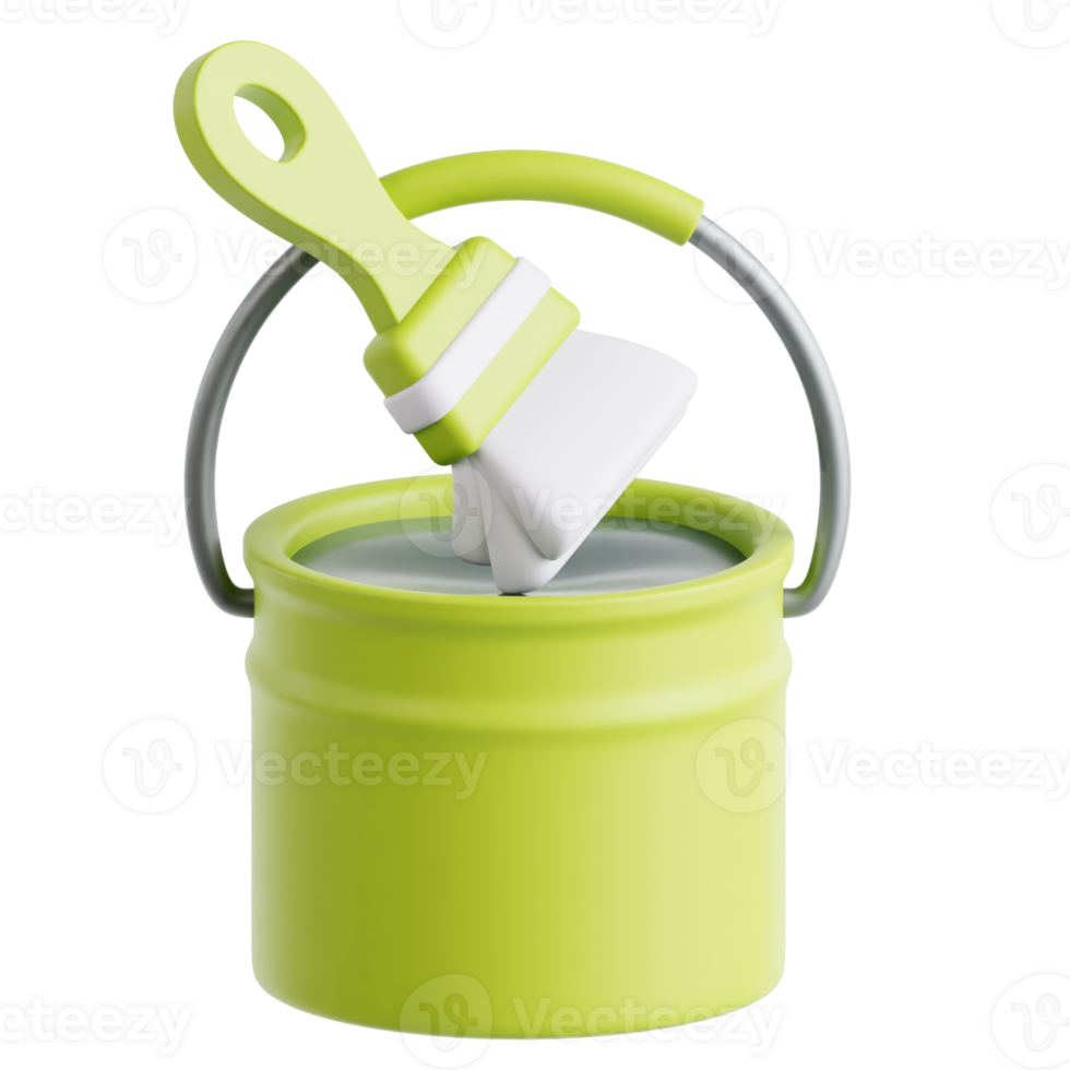 Paint Bucket 3D Illustration png