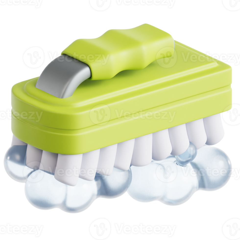 Cleaning Brush Tool 3D Illustration png