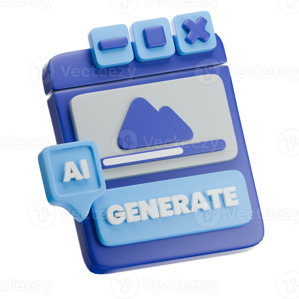 Ai Image Generator 3D Illustration png