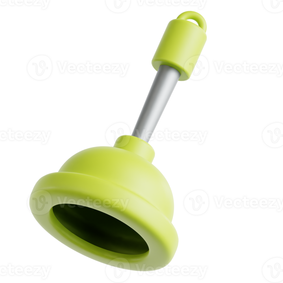 Plunger Toilet 3D Illustration png