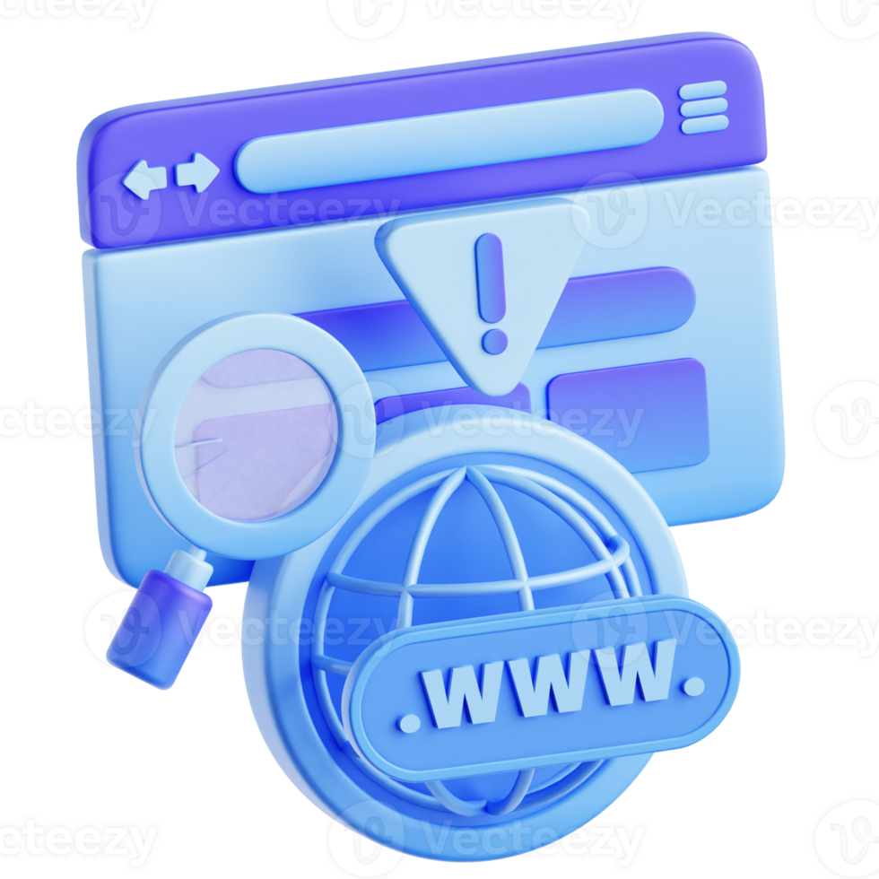 Phishing Web 3D Illustration png