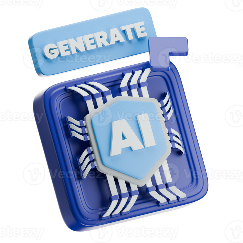 Ai Security Generator 3D Illustration png