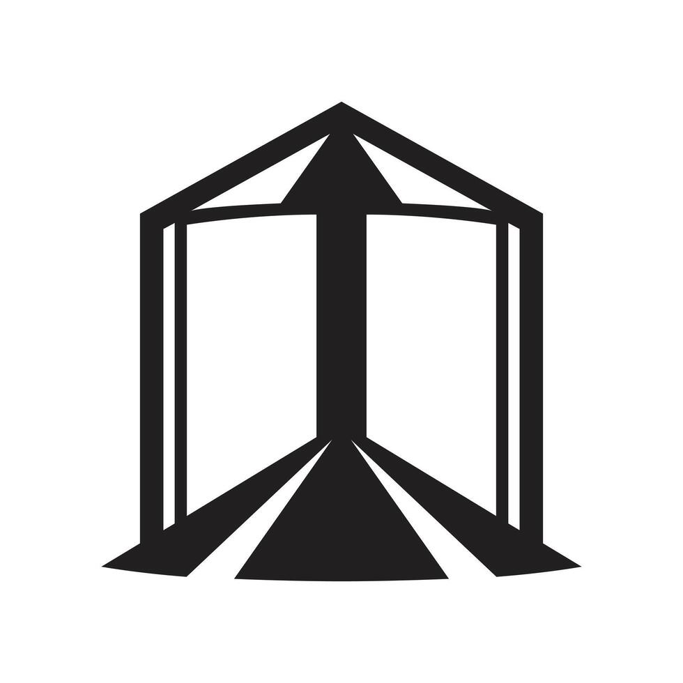 Grain storage silo silhouette for farming vector