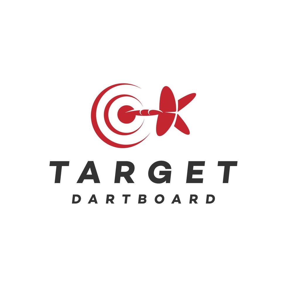 dart target logo design stock template illustration vector