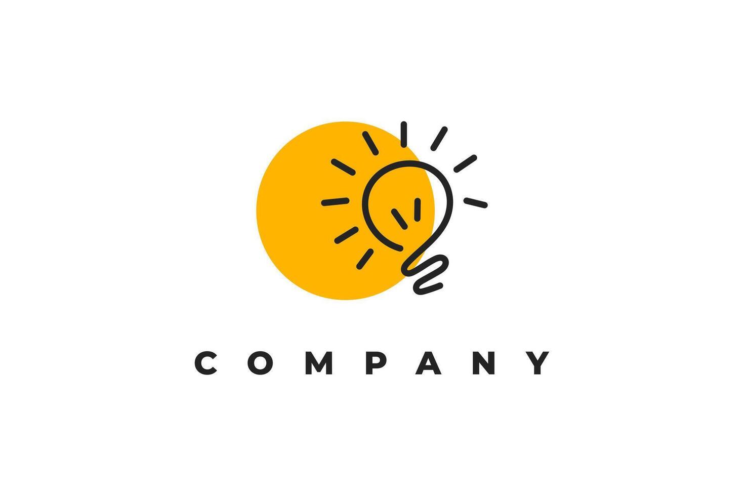modern line art shining lights logo vector