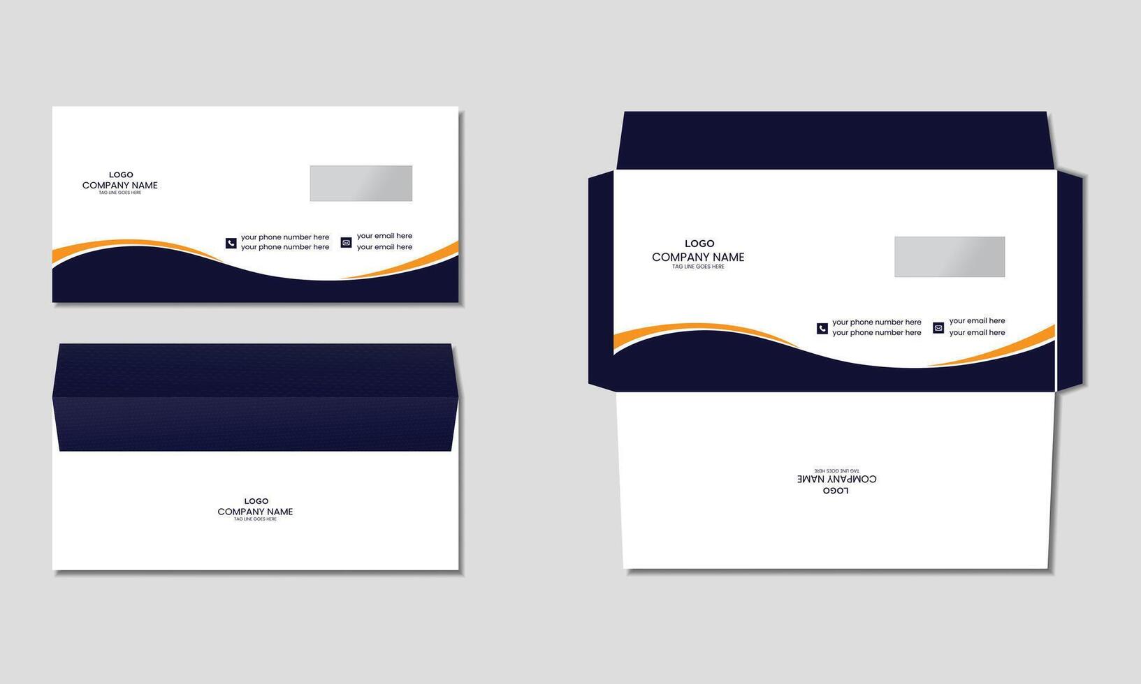 Creative modern envelope template design vector