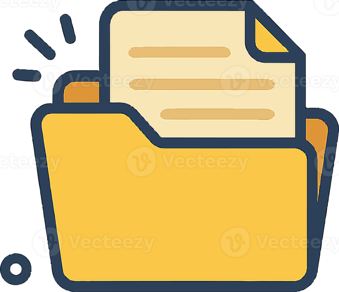 file folder with document icon png