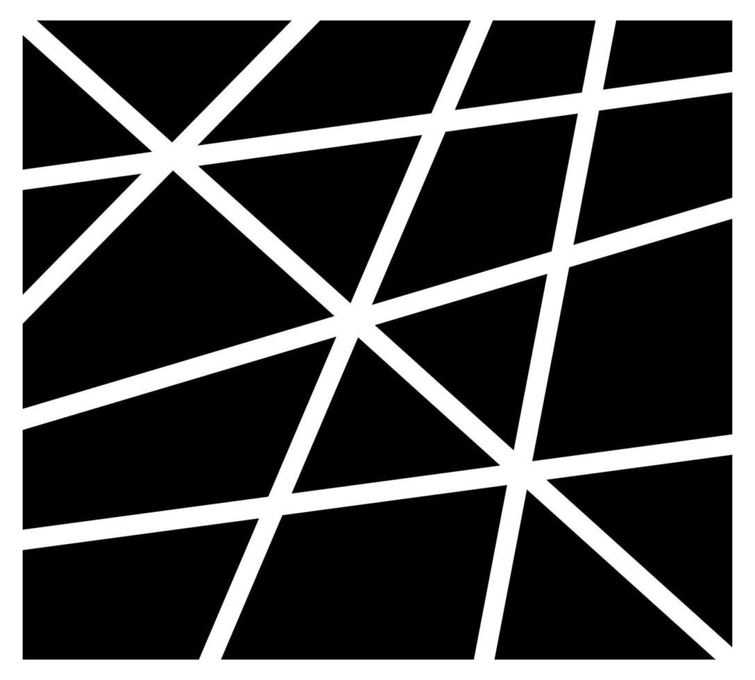 Abstract geometric photo frame collage design with black squares and diamonds outlined in white, featuring a modern warped grid pattern ideal for minimalist image presentation vector