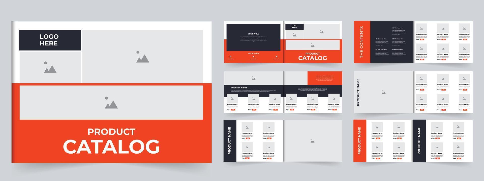 Product catalog design layout presentation vector