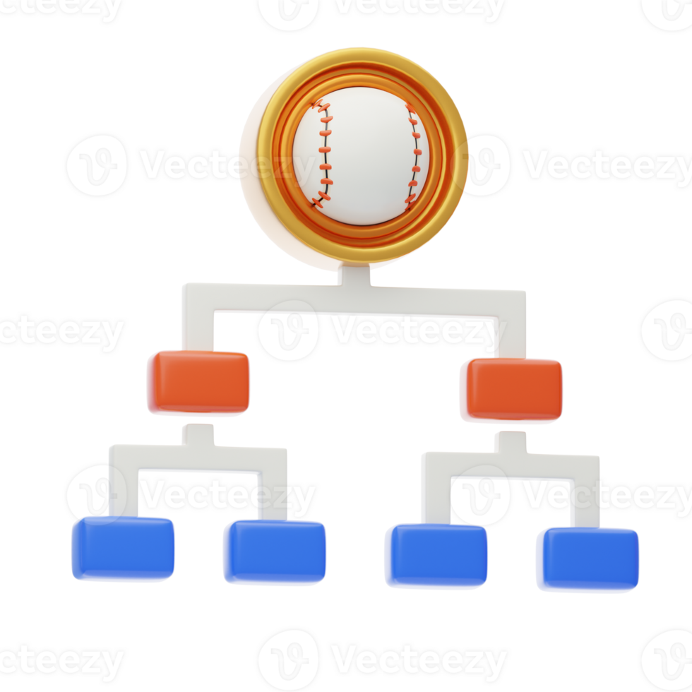 Baseball Tournament 3D Icon Illustration png