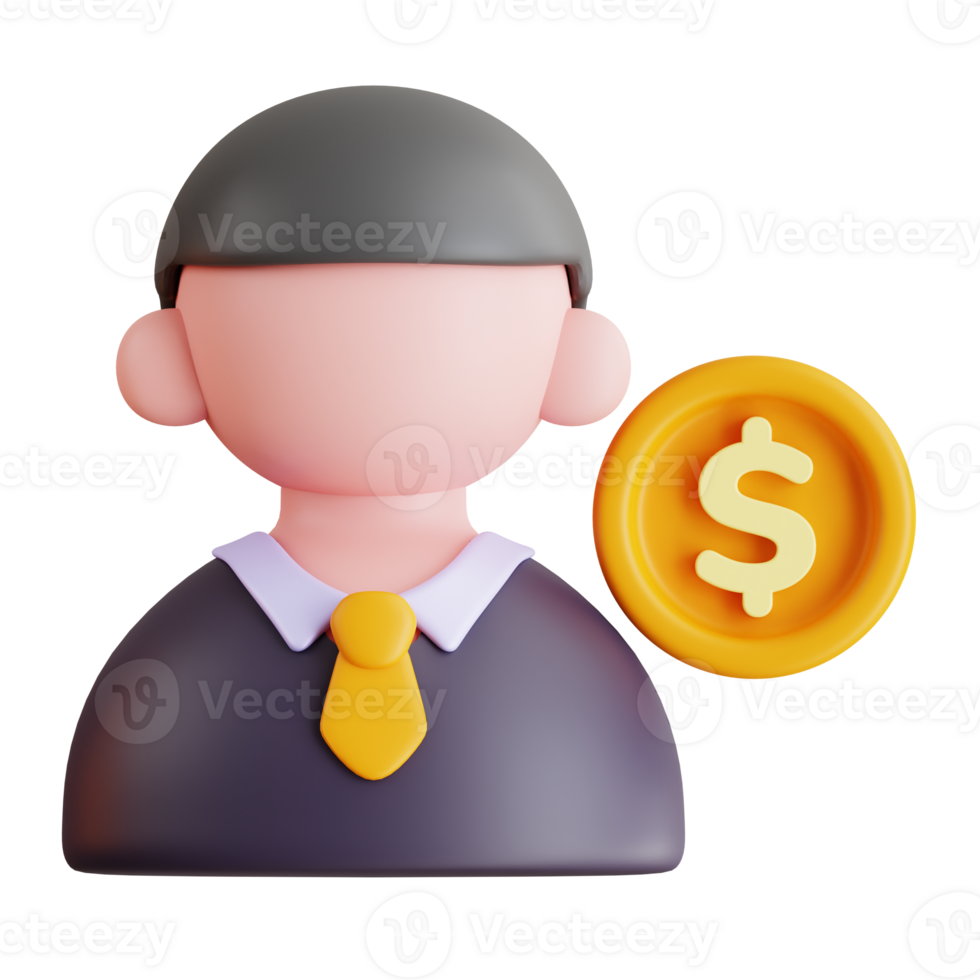 Investor 3D Icon Illustration png