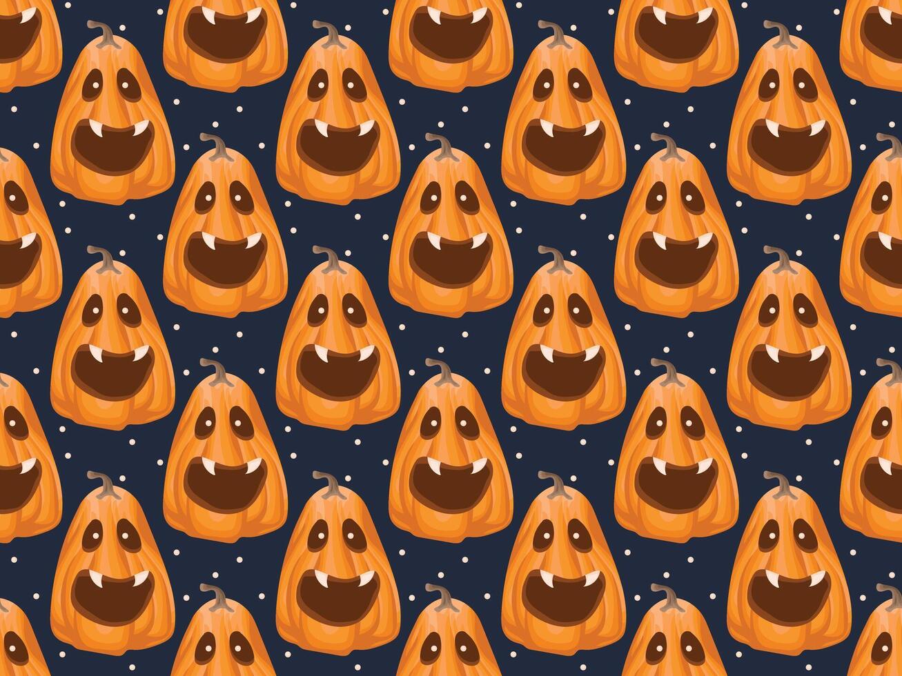 halloween pumpkin pattern flat vector