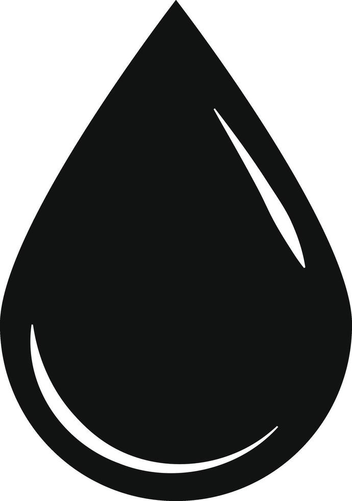Black water drop icon for design and decoration. droplet symbol representing purity. featuring a decorative ornament. oil drop or liquid drop icons vector