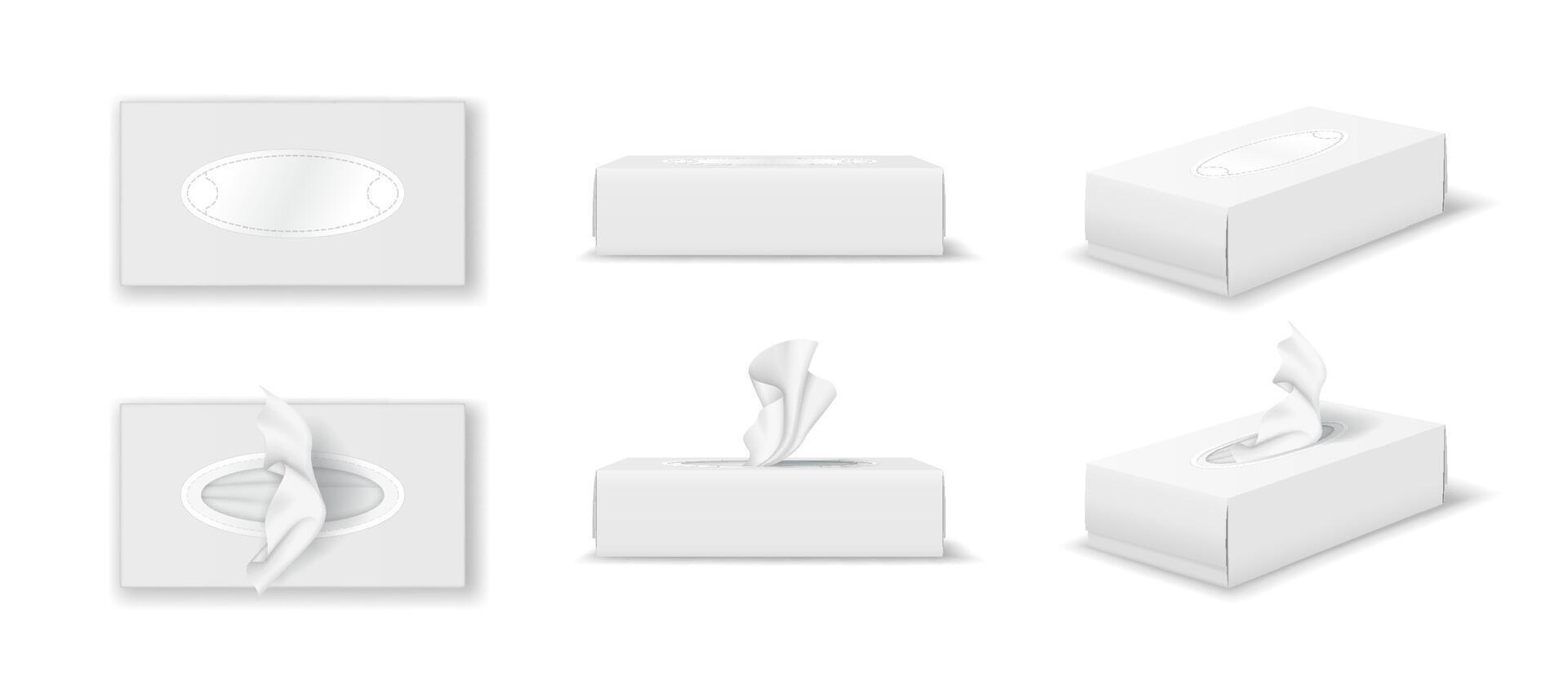 Box of white tissues vector