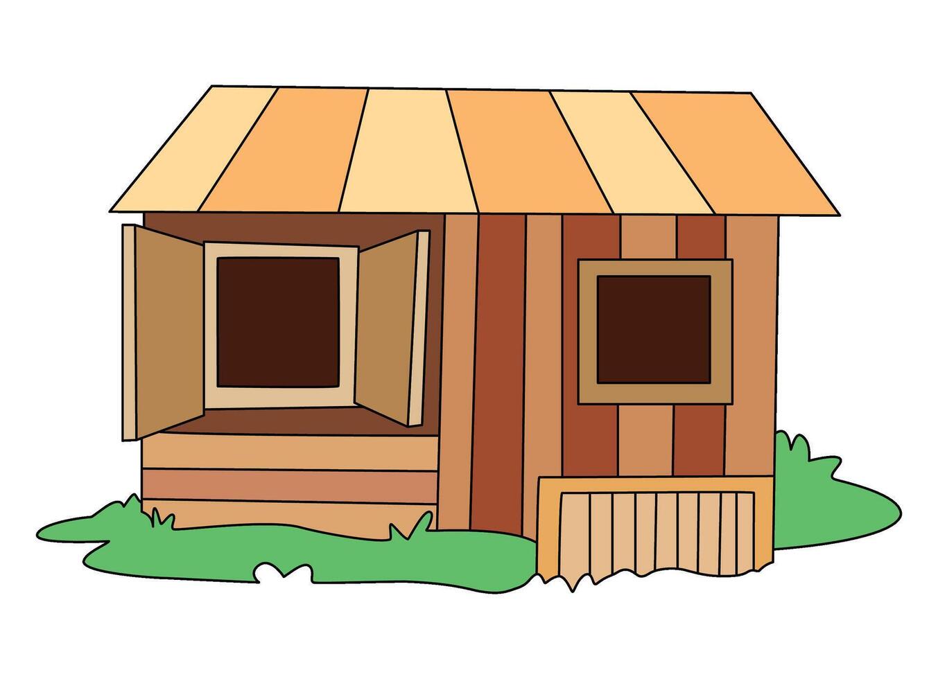 Horse house farm isolated on white background vector