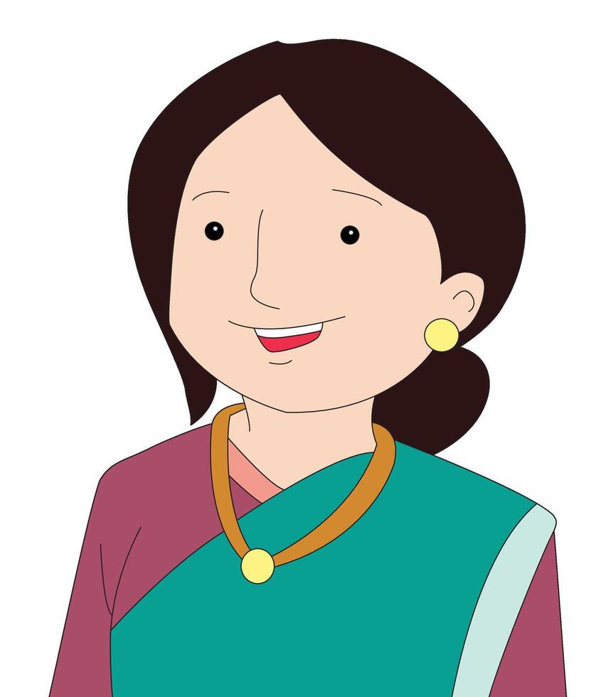 Smiling woman isolated on white background vector