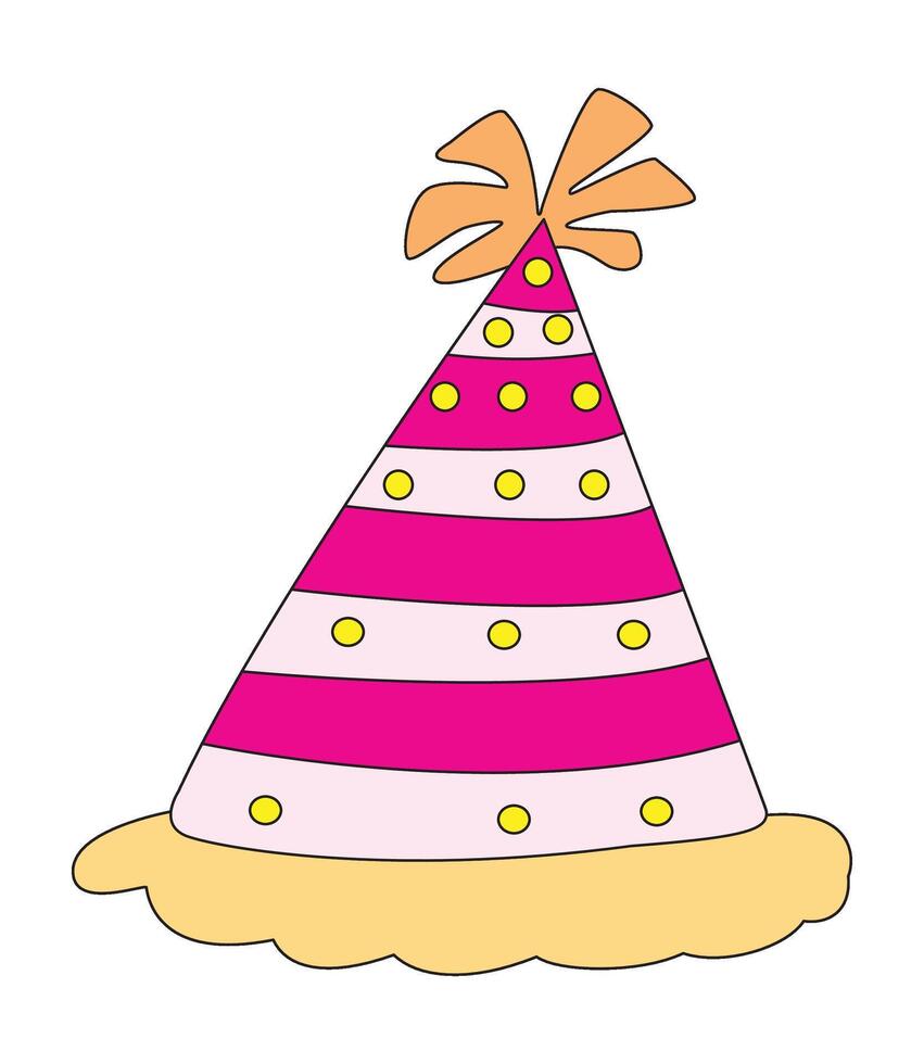 Birthday hat isolated on white background vector