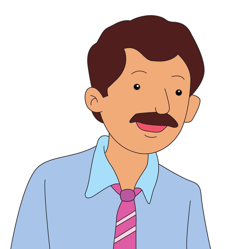 Smiling man isolated on white background vector