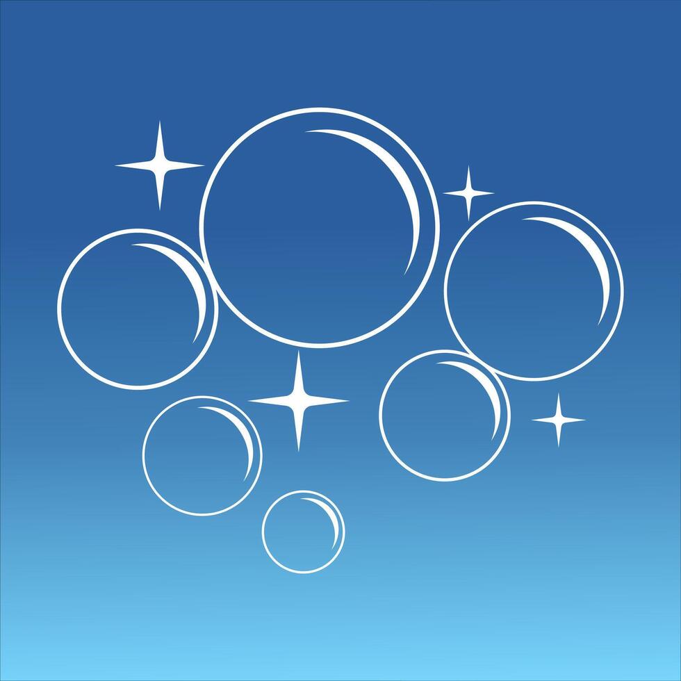 clear shiny soap bubbles vector
