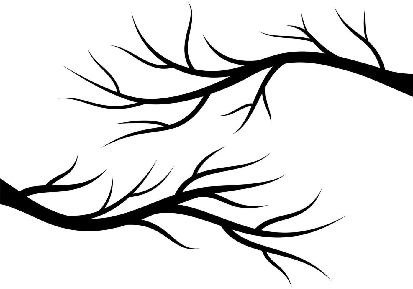 abstract tree branch silhouette vector